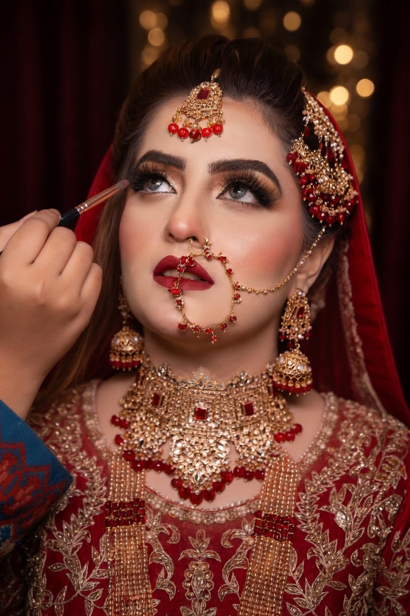 Ameer's bridal makeup look 1